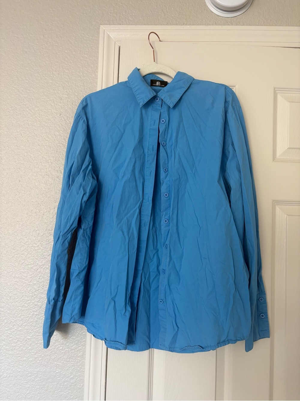 White Fox Boutique Blue Button Down Shirt